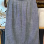 Pendleton  Wool Silk Blend Midi Blue and White Herringbone Pencil Skirt Sz 4 💚🍄 Photo 0