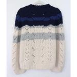 J.Crew ✨ Sweater Big Sur Alpaca Knit Crewneck Colorblock Navy Stripe✨ Photo 8