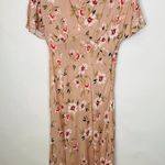 Velvet Tees Velvet Pink Floral A Line Midi Dress Sz ? Small Photo 5