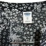 Old Navy pleated swing dress size XS black / white print long sleeves NWT Photo 3