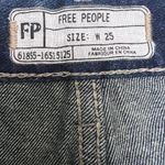 Free People Crochet Lace Trim High Rise Denim Jean Distressed Shorts Sz 25 Photo 2