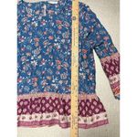 Beach Lunch Lounge Boho Tunic Blouse Top Multicolor Paisley Print Sz XL Photo 7