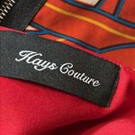 HAYS COUTURE Back Zipper Geometric Print Shift Mini Dress Size Small Orange Photo 11