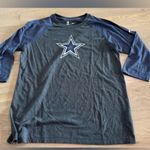 Nike Dallas Cowboys Marled Throwback Logo 3/4-Sleeve Raglan T-Shirt size large Photo 1