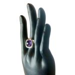 MICHAEL DAWKINS Starry Night Faceted Purple Amethyst Sterling Silver Ring Sz 9 Photo 11