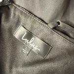 Lulus  Black Sleeveless Ruffled Midi Dress Size‎ L Ruched Flutter Whimsigoth Photo 5