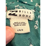 Billabong  Floral Maxi Dress Green White Spaghetti Straps Wrap Large Sundress Photo 5