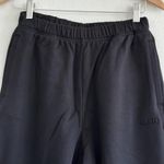 SKIMS Cotton Fleece Classic Straight Leg Pant in Onyx, Size Small Photo 5