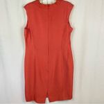 Vintage DJ & Co by Dawn Joy Orange Floral Embroidered Sheath Dress Size 12 Photo 8