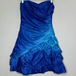 Onyx Nite Vintage  Strapless Ombre Dress Blue Photo 6