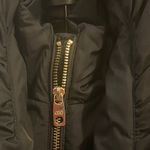 Cole Haan Women's M Black zip puffer collar vest coat w/ gold hardware Photo 3