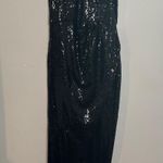 Lulus - Forever Your Girl Black Sequin Faux-Wrap Bodycon Maxi Dress Formal Prom Photo 2