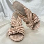 Free People X Jeffrey Campbell Venice Mule Heels 6.5 Twist Satin Feminine Chic Photo 8