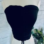 Boutique Ribbed Scrunch Crop Top Photo 5