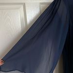 Alice + Olivia  Odette Flutter Sleeve Navy Dress Photo 5