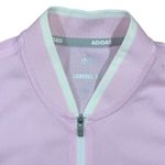 Adidas  Womens Golf Sleeveless Polo Shirt Pink Quarter Zip Size Medium Photo 2