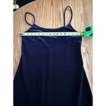 Vintage Stenay Velvet Navy Blue Cocktail Evening Dress Back Slit Long Size 10 Photo 7