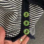 Soft Surroundings Tunic Sweater V Neck Stripe Navy Blue Size 1X Plus Cotton Photo 4