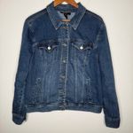 Style & Co Denim Jacket Womens XL Button Front Pockets Classic Jean Coat Photo 2
