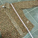 Unique Vintage  Long Sleeve Collared Button Up Floral Blouse Top Brown Medium M Photo 8