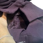 Zella  Eggplant Purple Long Sleeve Faux Fur Lined Pullover Sweatshirt Women Sz XS Photo 7