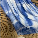 Alice + Olivia  Blue And White Tie Dye Silk Blend Dress Size Large Photo 4