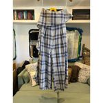 Gianni Bini Women's Plaid Jumpsuit Blue Size S Casual Wide Leg Photo 1