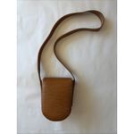 Isadora Cuoio Brown Leather Crocodile Crossbody Gold Tone Purse Made in Italy Photo 6