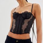 Urban Outfitters UO Out From Under Modern Love Taupe Brown Black Lace Corset Top size Medium $60 Photo 14
