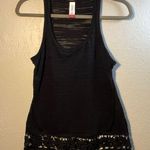 No Boundaries  Black Lace Trim Tank Top Mini Dress SZ M Sleeveless Casual Minimal Photo 0