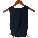 SheIn  Graphic Handprint Sleeveless Drawstring Ruched crop tank, size small. Photo 1