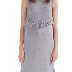 Anthropologie Nomad Alpina Grey Knit Sweater Tunic M High Neck Sleeveless Boho Photo 4