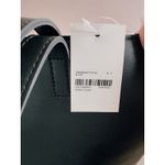 Woven Tote Bag Black Faux Leather Top Handle Bag Everyday Purse Photo 6