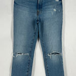 Good American Good Jeans Womens 6 Blue Medium Wash Denim High Rise Distressed Photo 0