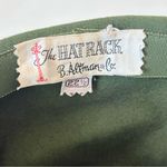 Women's Church Hat Green Retro Felt Made in Italy Brim Size 22.5 The Hat Rack Photo 5