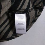 Andrea Jovine  Tan Black Chevron V-neck Striped Linen Blend Neutral Size Small Photo 4