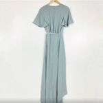 Show Me Your Mumu Sophia Silver Sage Wrap Maxi Dress Photo 1