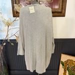 NWT Anthropologie Donni Sandwash Open Front Ribbed Duster Cardigan ~ Size OS 💚🍄 Gray Photo 2