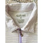 San Soleil Quarter Zip Womens Medium Purple Stripe UPF 50 Sun Golf Outdoor Photo 6