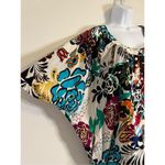 Grace Elements Women’s Colorful Batwing Floral Top XL Button Up  Photo 1