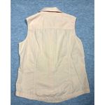 Eddie Bauer  Yellow Sleeveless Button‎ Up Shirt Cotton Size M Photo 3