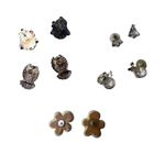 6 Pairs Vintage Christmas Ear Stud Earrings Santa Xmas Piercing Jewelry Gift Photo 1