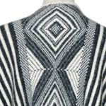 Emory park  Long Fringe Cardigan Sweater Open Front Cream Gray Boho Women’s Large Photo 9