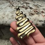 Signed AJC Christmas Tree Pin Brooch Gold Tone Photo 6