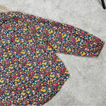 st. john's bay St John’s Bay Multi Floral Long Sleeve Button Down Shirt Cotton Blend Size 2X Photo 3