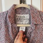 Frank & Eileen  Mary Floral Long Sleeve Shirt Dress Italian Classic Linen Red Photo 1