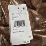 Good American Foil Ruched Cheeky Bikini Bottom 3 Large Women’s Mocha Foil NWT. Photo 5