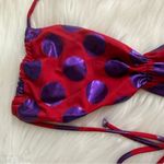 Victoria's Secret Y2K Victoria’s Secret Swim Red and Metallic Purple Polka Dot Bikini Top Medium Photo 2
