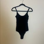 Reformation  Jeans Crystal Black Ribbed Bodysuit Size Small Photo 7