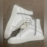 Zadig & Voltaire Leather High-Top Platform Lightning Blot Zipper Studded Sneaker Photo 5